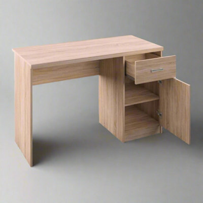 Heze Furniture Andy Desk With Storage - Sonoma Oak - image 1