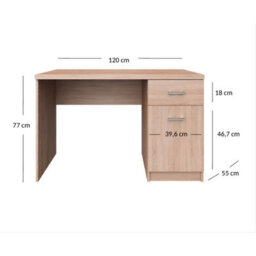 Heze Furniture Andy Desk With Storage - Sonoma Oak - thumbnail 6