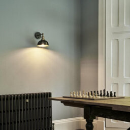 Industville Brooklyn Dome Wall Light, 8 Inch, Pewter & Brass, Brass Holder - thumbnail 4