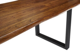 Elm Home And Products Elm Home And Garden Solid Mango Wooden Live Edge Dining Kitchen Table  Dark Oak Finish Metal 76Cm High X 150Cm Wide X 90Cm Deep - thumbnail 7