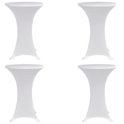 Walplus Standing Table Cover 70 Cm White Stretch 4 Pcs - image 1
