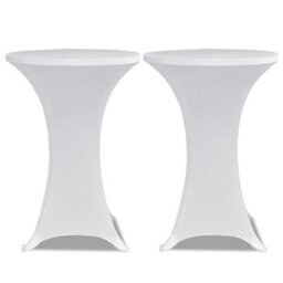 Walplus Standing Table Cover 70 Cm White Stretch 4 Pcs - thumbnail 3