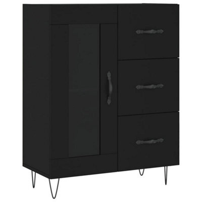Berkfield Classic Sideboard Black 69.5X34X90 Cm Engineered Wood - image 1