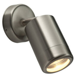 4 Pack Adjustable Ip65 Wall Spotlight - 7W Led Gu10 - Brushed Stainless Steel - thumbnail 3