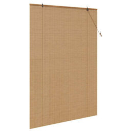 Berkfield Window Blinds & Shades With Curtains Manual Light Brown Bamboo - thumbnail 4