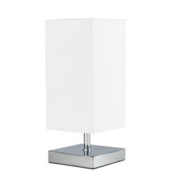 Valuelights Yuko Modern Polished Chrome Touch Table Lamp With White Shade - thumbnail 2