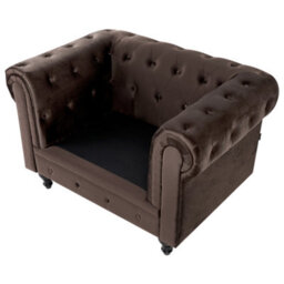 Beliani Armchair Chesterfield Velvet Dark Brown - thumbnail 7