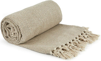 Emma Barclay Herringbone Throw Over Blanket - image 1