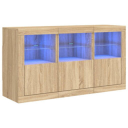 Berkfield Sideboard With Led Lights Sonoma Oak 123X37X67 Cm - thumbnail 2