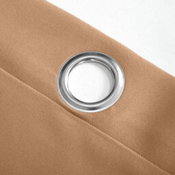 Ameha Plain Blackout Curtain 230Gsm Thick Thermal Insulated Ready Made Eyelet Beige Curtains 46''x54'' Pair With 2X Tie Backs - thumbnail 7