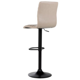 Beliani Set Of 2 Bar Chairs Lucerne Faux Leather Swivel Light Beige - thumbnail 7