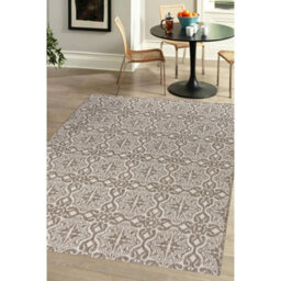 Melrose Eden Victorian Natural Large Indoor Outdoor Area Rug 3mm Pile Height - 160/230Cm