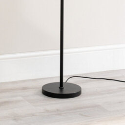 Valuelights Marissa Matte Black Stacked Ball Floor Lamp With Black/gold Shade - Led Bulb Included - thumbnail 4