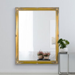 Mirroroutlet Hamilton Vintage Gold Antique Design Wide Wall Mirror 137 X 106Cm - thumbnail 1