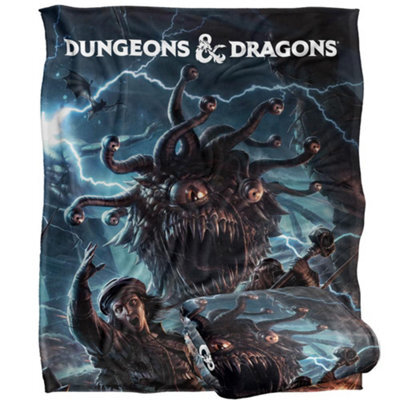 Dungeons & Dragons Monster Manual Art Blanket White (One Size) - image 1