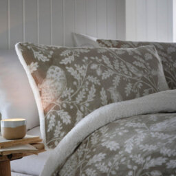 Dreams & Drapes Woodland Owls Natural Fleece Duvet Cover Set - thumbnail 2