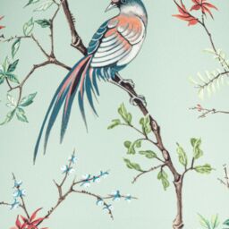 Biyu Mint & Red Bird Tapered Lamp Shade (D)25Cm - thumbnail 5