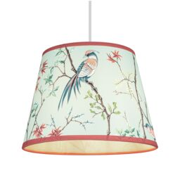 Biyu Mint & Red Bird Tapered Lamp Shade (D)25Cm - thumbnail 3