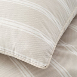 Bianca Fine Linens Ashford Stripe 200 Tc Cotton Percale Reversible King Duvet Cover Set With Pillowcases Natural - thumbnail 5
