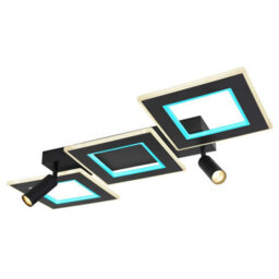 Luminosa Lighting Luminosa Marian 82X56Cm Integrated Led Semi Flush Ceiling Light Matt Black Led Dimmable 2700-6500K Remote Control - thumbnail 8