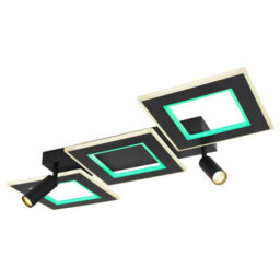 Luminosa Lighting Luminosa Marian 82X56Cm Integrated Led Semi Flush Ceiling Light Matt Black Led Dimmable 2700-6500K Remote Control - thumbnail 7