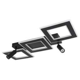Luminosa Lighting Luminosa Marian 82X56Cm Integrated Led Semi Flush Ceiling Light Matt Black Led Dimmable 2700-6500K Remote Control - thumbnail 2