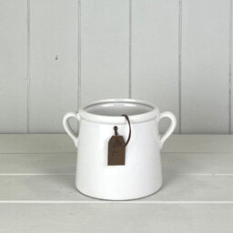 Satchville White Ceramic Vase/pot