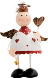 Netagon Festive Metal Standing Christmas Angel Ornament- White - thumbnail 3