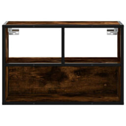 Walplus Tv Cabinet Smoked Oak 60X31X39.5 Cm Engineered Wood And Metal - thumbnail 4