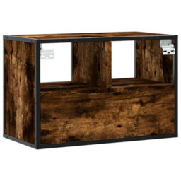 Walplus Tv Cabinet Smoked Oak 60X31X39.5 Cm Engineered Wood And Metal - thumbnail 6