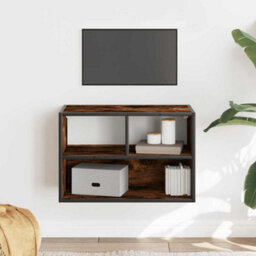 Walplus Tv Cabinet Smoked Oak 60X31X39.5 Cm Engineered Wood And Metal - thumbnail 3