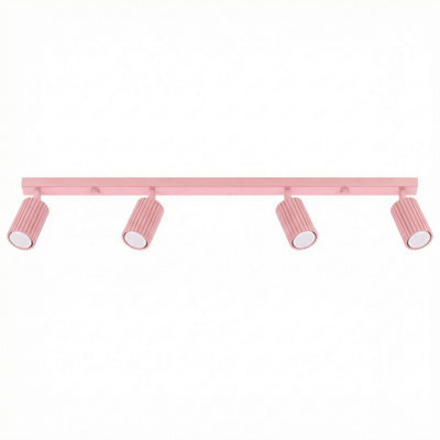 Luminosa Lighting Luminosa Karbon Ceiling Spotlight Bar Pink 4X Gu10 - image 1