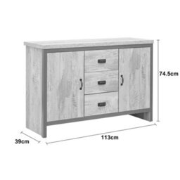 Boston 2 Door 3 Drawer Sideboard - thumbnail 6