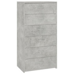 Vidaxl Sideboard With 6 Drawers Concrete Grey 50X34X96 Cm Engineered Wood - thumbnail 2