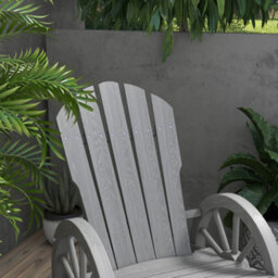 Outsunny Adirondack Rocking Chair Porch Garden Lounging, Grey - thumbnail 9