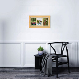 AK Frames 40X20Cm Light Oak Classic Multi Photo Frame With Ivory Mount - Holds 3 Apertures (3X) 6X4 Photos - thumbnail 3