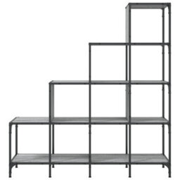 Berkfield Bookcase Grey Sonoma 122X30X132 Cm Engineered Wood And Metal - thumbnail 5