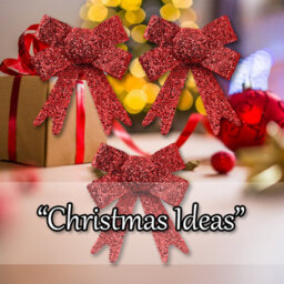 Tinsel Bows X 3 Christmas Decoration X 3 10Cm X 13Cm X 3Cm Red - thumbnail 5