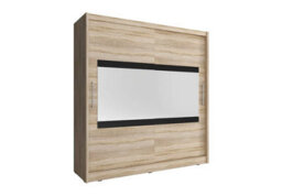 Arte Maja Iv Mirrored Sliding Door Wardrobe 200Cm In Oak Sonoma - thumbnail 2