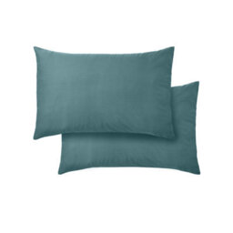 Bianca 400 Thread Count Cotton Sateen Standard Pillowcase Pair Teal Green - thumbnail 5