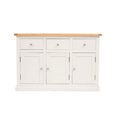 Cabinet Bits Castelli Off White 3 Drawer 3 Door Sideboard Chrome Knob - image 1