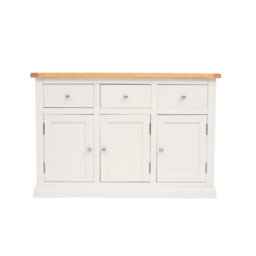 Cabinet Bits Castelli Off White 3 Drawer 3 Door Sideboard Chrome Knob
