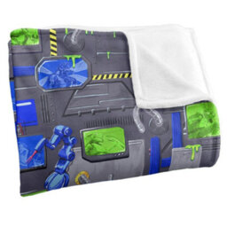 Teenage Mutant Ninja Turtles: Mutant Mayhem Sewer Tech Silky Patterned Supersoft Blanket Multicoloured (152Cm X 127Cm) - thumbnail 3