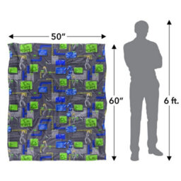 Teenage Mutant Ninja Turtles: Mutant Mayhem Sewer Tech Silky Patterned Supersoft Blanket Multicoloured (152Cm X 127Cm) - thumbnail 5