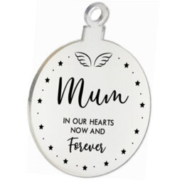 Red Ocean Mum Memorial Gift Mirror Acrylic Christmas Tree Decoration - thumbnail 5