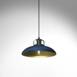 Milagro Felix Blue Pendant Lamp 1Xe27 The Hand Made High Quality Fittings 29Cm Shades Rugged Industrial Look - thumbnail 2
