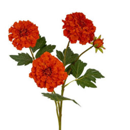 Hill Interiors Orange African Marigold Large Spray Artificial Flower - Plastic - L11 X W11 X H100 Cm - Red - thumbnail 2