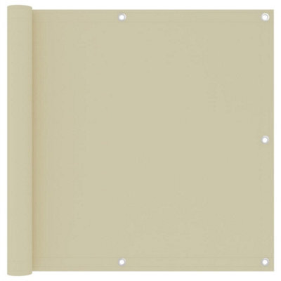 Berkfield Balcony Screen Cream 90X500 Cm Oxford Fabric - image 1