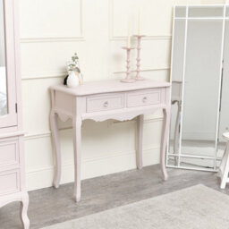 Melody Maison Pink Dressing Table, Mirror, Stool Set - Sophia Pink Range - thumbnail 5