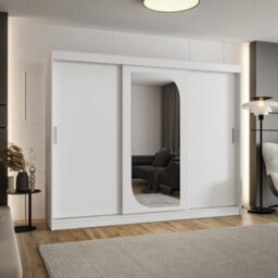 Arte Luminous White Lucy Sliding Door Wardrobe 2500mm X 2000mm X 620mm - A Bright And Sophisticated Storage Solution - thumbnail 2